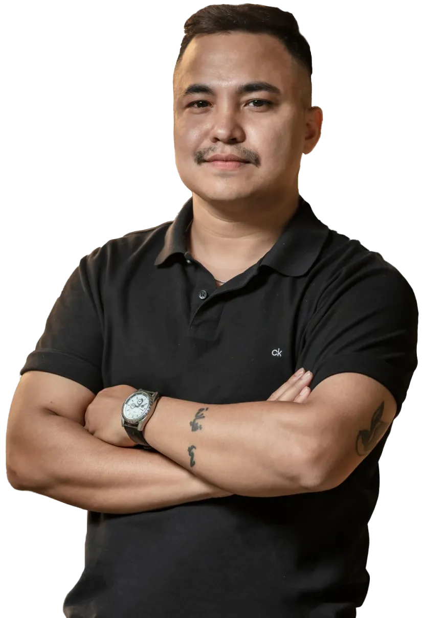 IT learner looking at camera